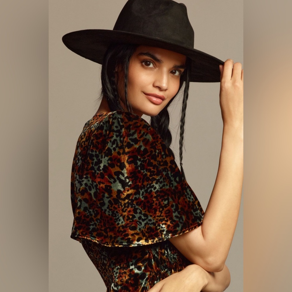 NWT Anthropologie Short-Sleeve Velvet Mini Dress, Size XXS - Picture 5 of 8